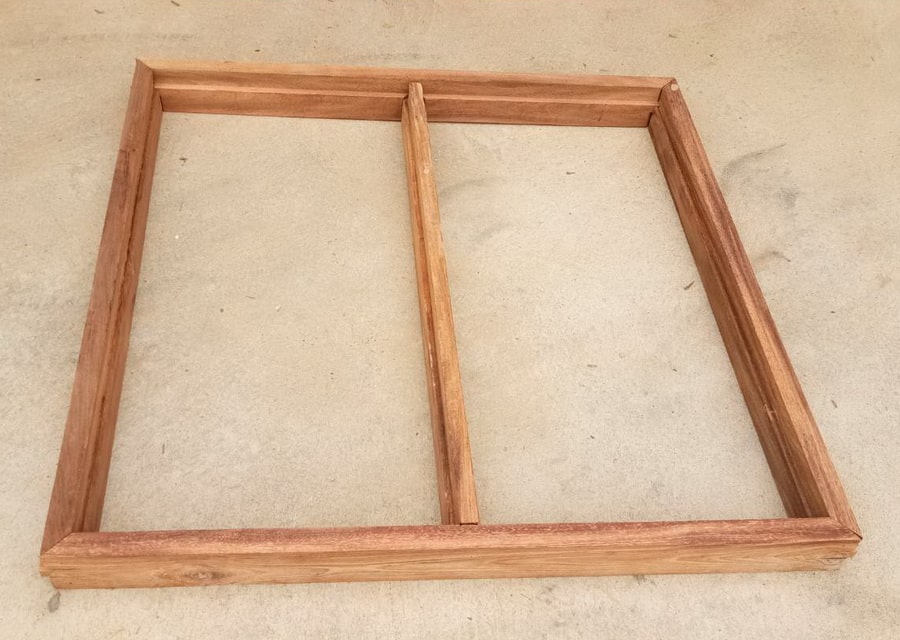 วงกบไม้เนื้อแข็ง หน้าต่าง 2 บาน