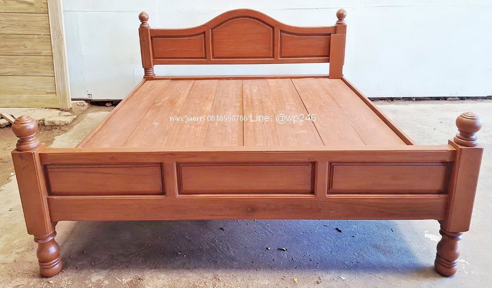 เตียงนอนไม้สัก 6 ฟุต รหัส F47