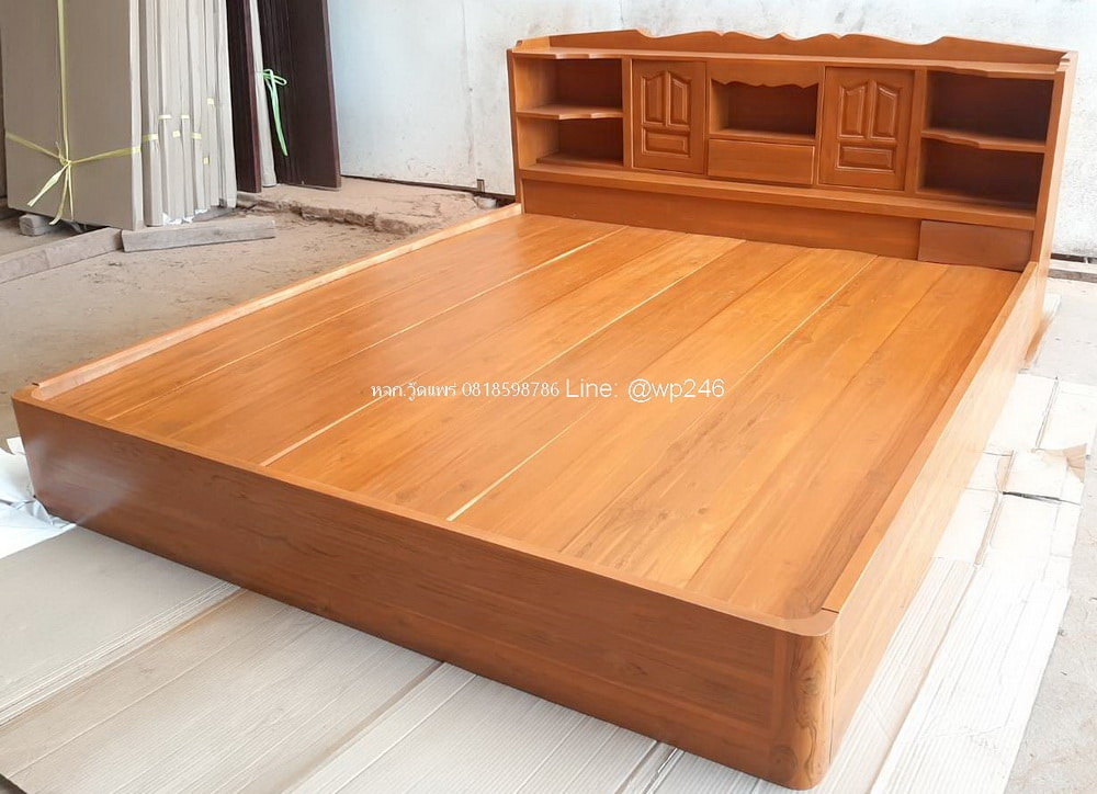 เตียงนอนไม้สัก 6 ฟุต รหัส F54