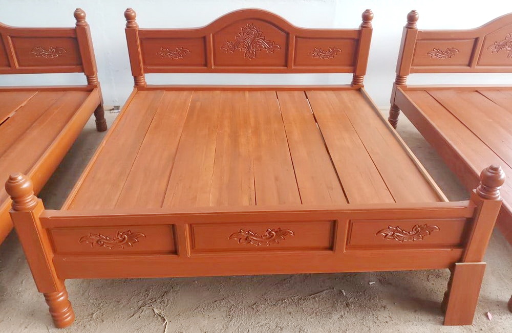 เตียงนอนไม้สัก F78 6 ฟุต