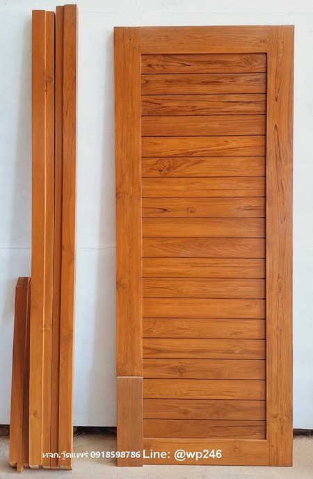 ประตูไม้สักพร้อมวงกบ ราคาเริ่มต้น