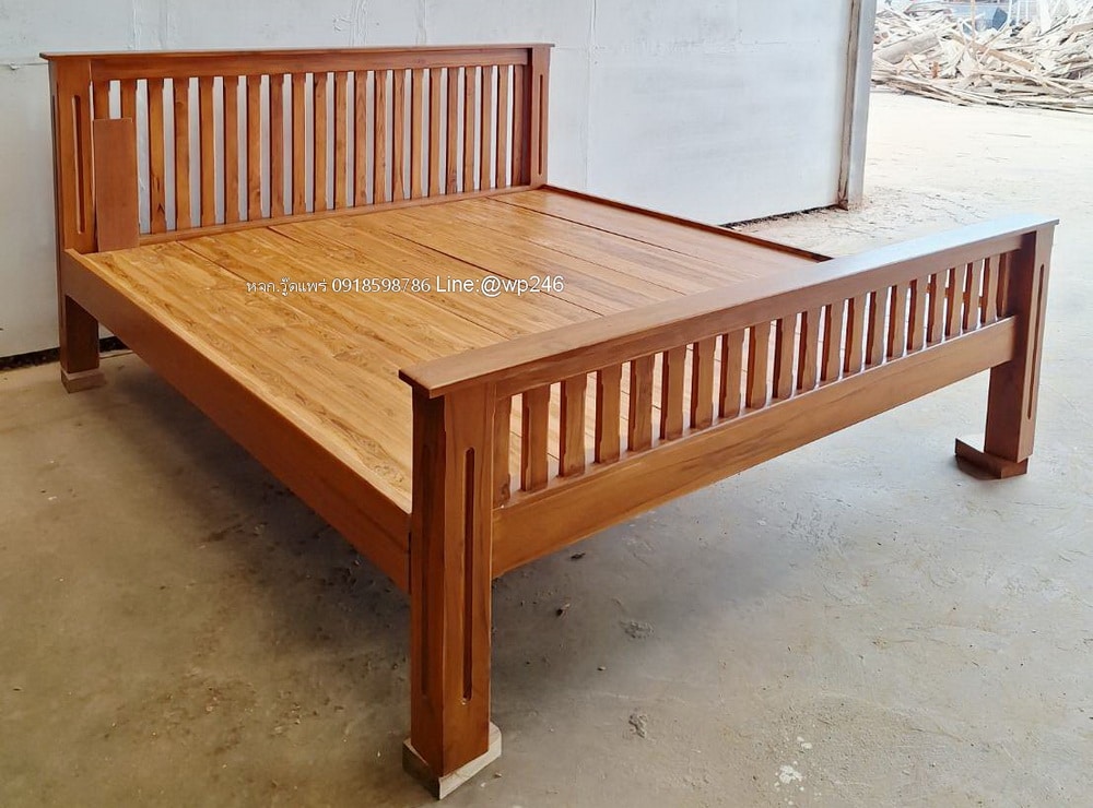 เตียงนอนไม้สัก F48 6 ฟุต